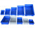 兴安迈 周转箱塑料长方形加厚蓝色储物箱 8号245*170*75mm