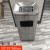 不锈钢酒店大堂垃圾桶分类桶灭烟桶带烟灰缸室外吸烟区电梯口立式 长方形直投口白色烤漆环境桶