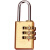 得豫工品 黄铜挂锁密码挂锁 防盗拉杆箱锁背包锁柜门锁 3轮密码（中号） 一个价