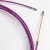 穿线器电工穿管器钢丝扁头大孔引线器纯弹簧管道拉线穿线神器 5米紫色圆头
