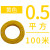 RV多股铜芯软线电线0.5 0.75 1 1.5 2.5 4 6平方国标电子线导京昂 0.5平方100米(黄色)