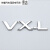 高果凯旭杉斯标跃（BIAO YUE）适用于兰德酷路泽V6车标V8字标5.7  VXR标 V6 字标 银色