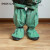 Shock clan FFF02型防化服碳布防水耐酸碱服分体式防毒服（防毒衣+防毒手套+防毒靴套） 迷彩 均码