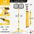 定做工地加班工作灯工业用临时施工灯照明夜间投光工程灯超亮led 2米伸缩大支架双头