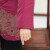 米语莉70岁穿的羽绒棉袄加厚老太太穿的老人棉衣女中长款老年人妈妈衣服 玫红色 XL80-90斤