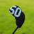 男女士品牌通用款铁杆套 高尔夫球杆套 杆头套保护帽套潜水布料 挖起杆套黑色50