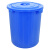兰诗 YJ-E089 水桶 圆形塑料桶收纳桶大号水桶酒店厨房环卫物业垃圾桶 蓝色36升