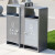 迪恩斯（DEANS）垃圾分类垃圾桶不锈钢户外两分类环保垃圾箱室外小区街道广场大号果皮箱商用 银灰色
