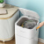 垃圾桶厕所卫生间轻奢厨房客厅大容量自动打包有盖带盖卧室篓 大盖 灰*2个 +135只垃圾袋