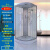 定制整体淋浴房一体式弧扇形玻璃门浴室家用洗澡沐浴房卫生间简易 条纹款10x10x1 含蒸汽