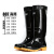 回力 雨鞋防护塑胶雨鞋807高筒中筒防水防滑耐磨水靴 黑色-高筒 42码