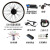 山地自行车改电动套件电机改装套件48v60v350w500w1000w电机套件 500w205系前驱套件