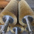 定制镀铜钢丝辊工业圆形滚筒刷抛光除锈去毛刺缠绕硬毛不锈钢丝刷 支持定制