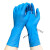 卫生加厚一次性丁晴加长橡胶乳胶劳保防油耐油耐酸碱机械手套 蓝色加长稍厚 12寸50只 S