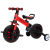儿童三轮车平衡车1-3-5岁男女宝宝踏步滑步车三合一自行车带脚踏 升级版竞技红+带脚踏+辅助轮+推