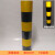 红白黑黄路桩反光膜带警示柱反光贴交通安全柱子电线杆反光膜贴带 直纹黑黄宽60CM 长1米 三黑三黄