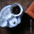 御卡爵小号茶盖碗单人精致试茶碗陶瓷功夫茶盖瓯羊脂玉薄胎青花双线茶具 白色 甜白