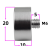 Gjqs 牛眼水平泡带安装螺丝钉气泡水平仪 15x13（M6）单位：个