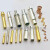 定制加工铜插针插孔 航空连接器插头公母铜针 pin针 水实心镀金插 3.0×30焊线插针公母一套10个