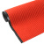 罗德力 PVC双条纹地垫 商用防滑地毯走廊地垫门垫耐磨复合底 宽0.9米整卷长15米大红色