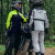 杜汉（DUHAN）摩托车骑行雨衣雨裤套装骑手分体式防雨服男女摩旅机车装备雨具 黑黄色带隐藏鞋套 2XL