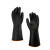 阿力牛 AST-007 工业乳胶手套耐酸碱 纯天然乳胶手套加厚耐磨工业劳保手套 黑色耐酸碱款 35cm