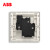 轩致ABB开关插座框雅典白10A三孔带开关AF223/-PG/-G/-885/-CS 星空黑AF223-885
