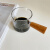 木把双嘴咖啡杯耐高温玻璃量杯子带刻度小奶盅意式浓缩咖啡盎司杯 木柄带刻度咖啡杯100ML【厚底款】