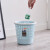 禧仕龙 塑料圆形垃圾桶 办公室卫生间厕所厨房带固定圈纸篓小 7300大号浅蓝(11.5升) (满3件