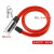 久臻 YQJ183 便携式防撬钢缆链条锁 加厚自行车防盗锁  长65cm 红色 (2条装)