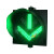 星舵金属加工 200型300型400型红叉绿箭指示地磅灯 LED雨棚灯收费 600型红叉绿箭AC220V像素筒