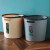 大号卫生间客厅厨房卧室办公室带压圈无盖垃圾桶纸篓 小号绿色