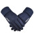 海斯迪克 麂皮绒手套 冬季全指防滑加绒触屏保暖手套 黑色5双