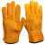沁度牛皮焊工电焊手套防烫耐磨焊接烧焊隔热劳保防护工作手套男 黄色12双