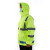 工者 牛津布分体荧光绿雨衣 户外徒步训练防水服成人分体300D雨衣雨裤套装 2XL