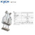 凯宇气动（KYCH）MGQM/L薄型带导杆三轴气动气缸32-40/10-200 MGQM 40*75