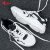 特步（XTEP）男鞋子运动鞋休闲鞋夏季新款皮网拼接透气跑步鞋防泼水防滑老爹鞋 帆白/黑 40