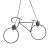 TLXT自行车灯吊灯北欧美式创意个性吊咖啡厅艺术餐厅房走廊过道卧室 自行车黑色+龙珠泡