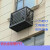 定制定制铝合金百叶窗空调外机保护罩 防雨百叶护栏格栅 灰色 5匹4面盖板 1200*150*700