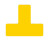盛富永 5S管理地贴 T型定位贴工厂车间地面4角标示贴 T型黄色 5CM*10CM*15CM（10只）