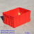 定制红色塑料周转箱长方形大号带盖收纳箱加厚工业储物盒不良品箱 55*41*26cm 红色无盖