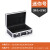 手提式铝合金工具箱保险箱子文件箱五金设备仪器箱多功能 (简约号黑色)25.5*16.5*9.5cm