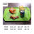 塑料托盘长方形快餐盘食堂酒店上菜托盘商用餐厅专用圆形防滑托盘 ABS805绿色