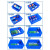 周转箱塑料盒长方形小盒子零件盒五金工具螺丝盒物料配件收纳盒胶 04号 303*207*85mm蓝色