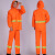 反光分体双层环卫雨衣 路政执勤 成人清洁工劳保防雨套装批发 橘色 XL