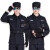 海斯迪克 HKZJ-33 保安服 工作服作训服执勤衣 夏季短袖套装+标志+腰带+帽子 180
