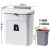 厨房垃圾桶挂式厨余卫生间壁挂塑料网红垃圾筒创意翻盖收纳桶 升级款 自动收口内桶+滑盖 9L 白色