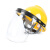 电焊防护罩安全帽面罩焊工防护面罩防烤护全脸焊帽头戴式面具工业品 黄安全帽+支架+绿色屏xy