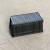 定制加厚长方形塑胶收纳箱带盖子五金零件盒小号黑色工具箱不是防 黑色+可拆四格箱 收纳零件盒