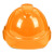 一盾免费印字 一盾国标安全帽工地男领导施工建筑工程加厚ABS透气头盔定制logo 橙色 A型透气ABS